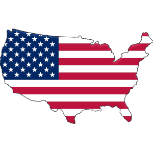 USA Flag Map